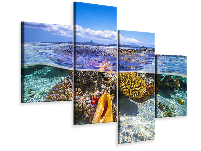 modern-4-piece-canvas-print-lagoon-life