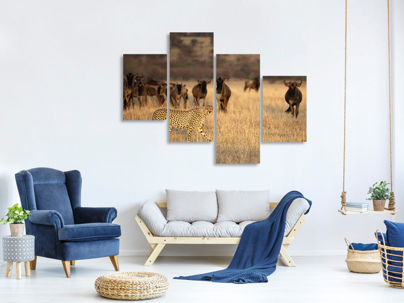 modern-4-piece-canvas-print-on-the-hunt