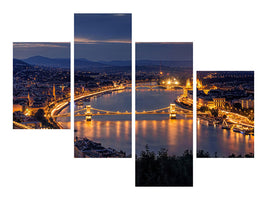 modern-4-piece-canvas-print-panorama-of-budapest