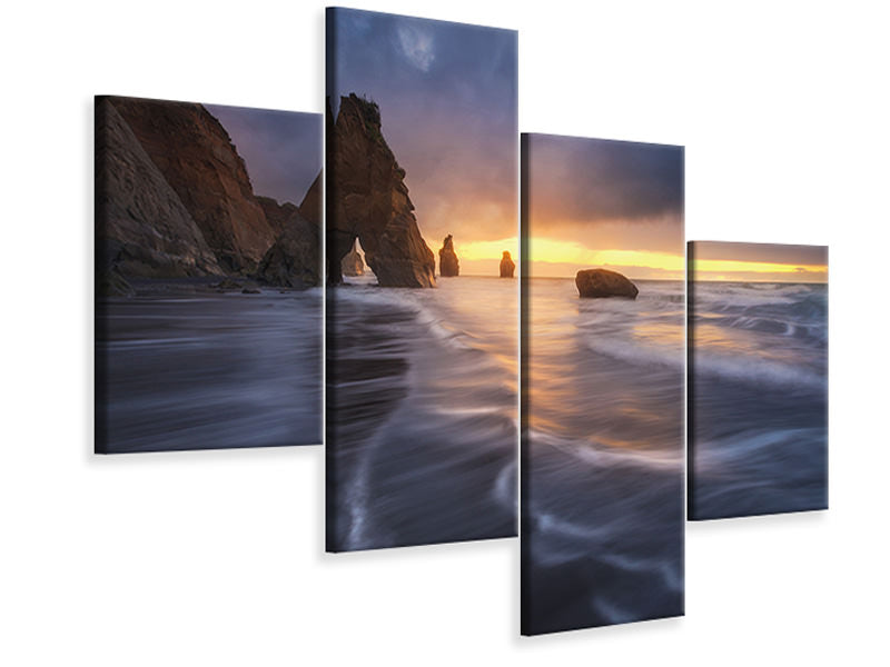 modern-4-piece-canvas-print-raging-tide