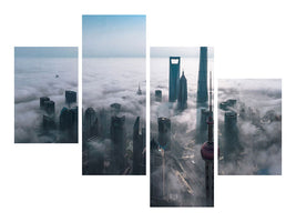 modern-4-piece-canvas-print-shanghai-in-the-fog-from-above