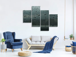 modern-4-piece-canvas-print-shiny-drops-of-water