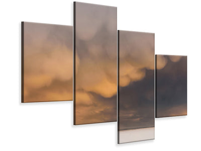 modern-4-piece-canvas-print-sunset-clouds