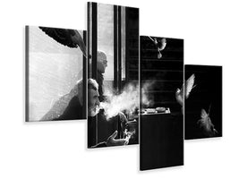 modern-4-piece-canvas-print-the-man-of-pigeons