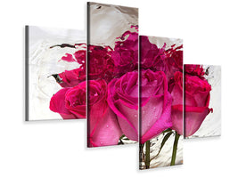 modern-4-piece-canvas-print-the-rose-reflection