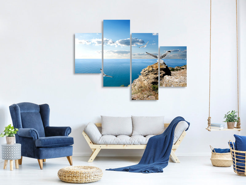 modern-4-piece-canvas-print-the-seagulls-and-the-sea