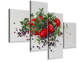 modern-4-piece-canvas-print-tomatoes-and-thyme