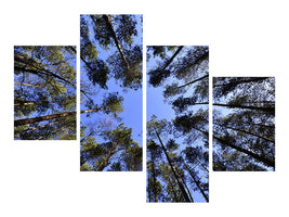 modern-4-piece-canvas-print-under-high-treetops