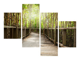 modern-4-piece-canvas-print-wooden-bridge