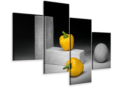 modern-4-piece-canvas-print-yellow-bell-peppers