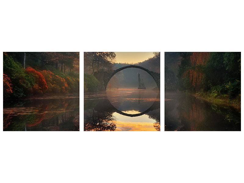 panoramic-3-piece-canvas-print-autumn-garden