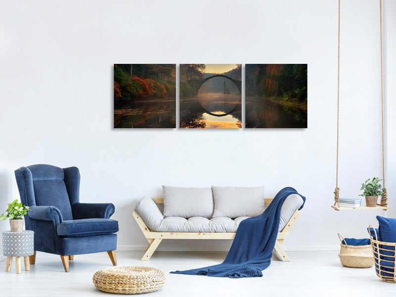 panoramic-3-piece-canvas-print-autumn-garden