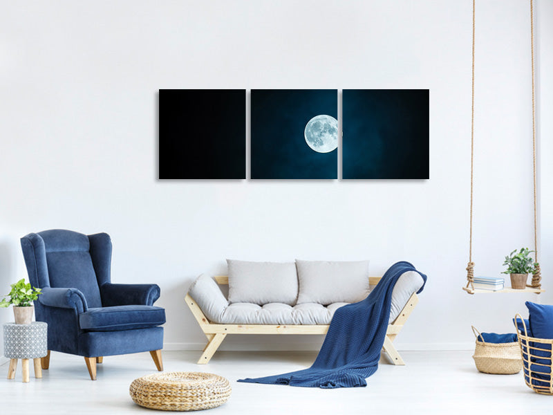 panoramic-3-piece-canvas-print-imposing-full-moon