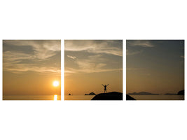 panoramic-3-piece-canvas-print-love-the-sunset-by-the-sea