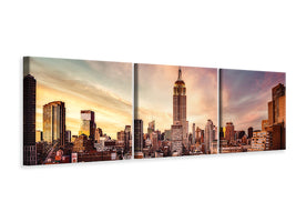 panoramic-3-piece-canvas-print-midtown-sunset