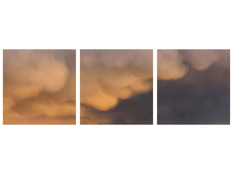 panoramic-3-piece-canvas-print-sunset-clouds