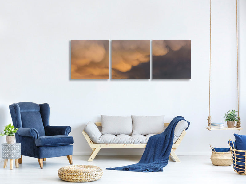 panoramic-3-piece-canvas-print-sunset-clouds