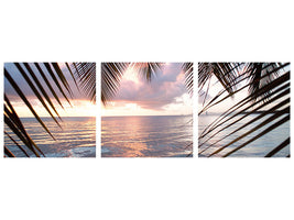 panoramic-3-piece-canvas-print-under-palm-leaves