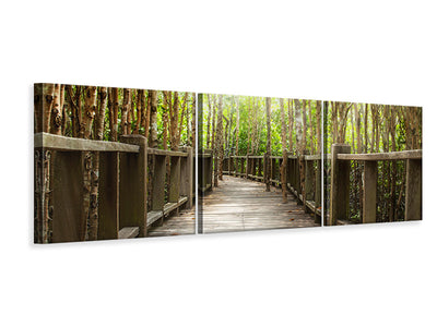 panoramic-3-piece-canvas-print-wooden-bridge