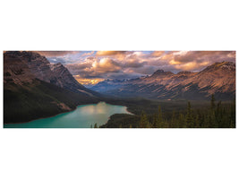 panoramic-canvas-print-peyto-lake-at-dusk